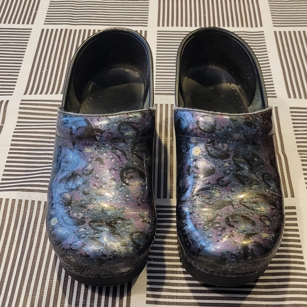 Dansko Women's Clogs in Black and Purple